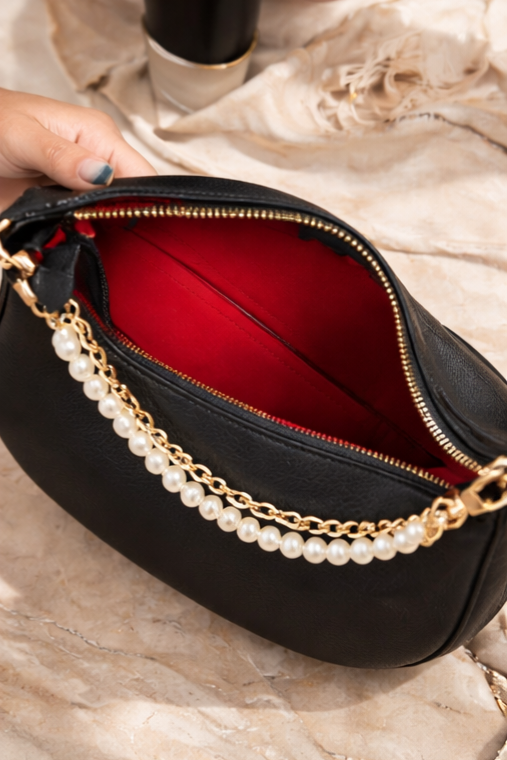 Sac Épaule Chic Perlé Doré