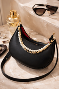 Sac Épaule Chic Perlé Doré