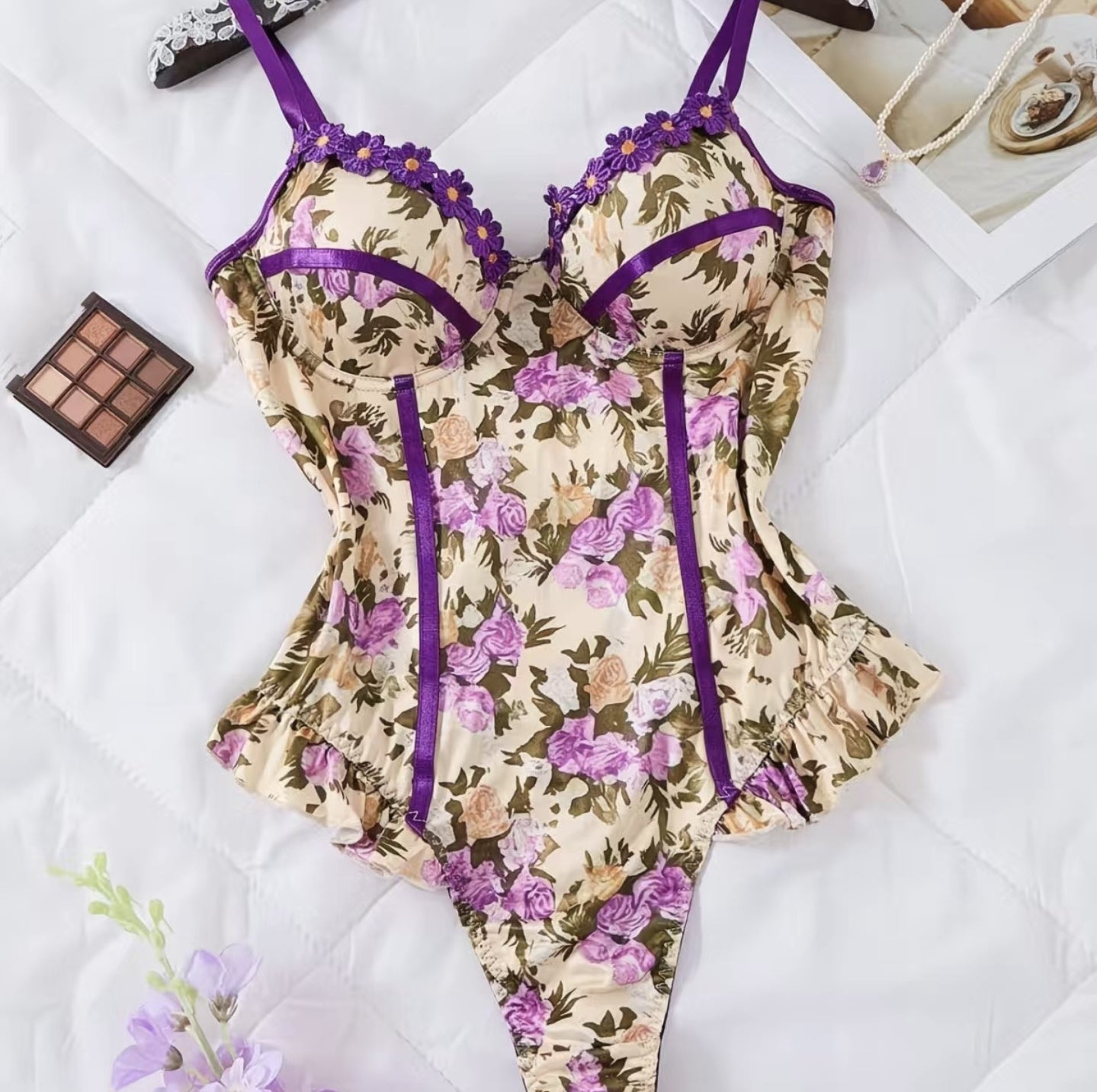 Body Fleuri “Violette Élégance”